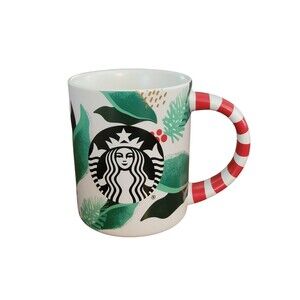 2019 Starbucks Mug Christmas Holly Candy Cane 12 Oz